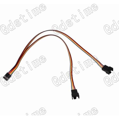 Gdstime 200 pcs lot 2510-4p Female to dual 2510-4p male cable wire 30cm for CPU PC Case Fan Y-Splitter Adapter Cable