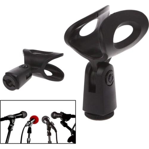 Flexible Rubberized Universal Microphone Clip Holder Clamp Clip Holder Mount For Instrument Microphone Mic Stand Accessory