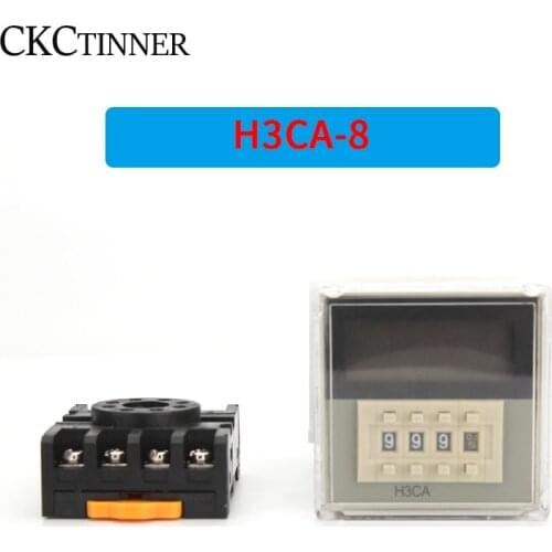 H3CA-8 Time relay delay timer 0.1S-9990hPin Timer industrial household Digital solid state timer
