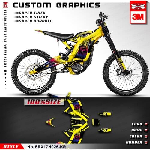 KUNGFU GRAPHICS Team Stickers Motorcycle Design for Sur-Ron Light Bee X/S Electric Bike (Style NO. SRX17N025-KR)