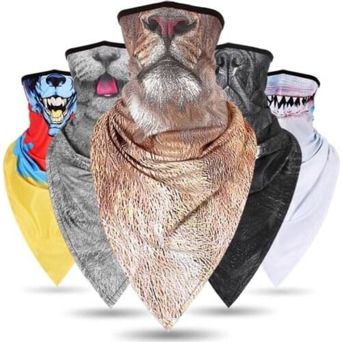 Funny Animals Chimpanzee Lion Snake Cute Dog Cat Cosplay Face Mask Neck Scarf Masks Bandana Headband Balaclava Gaiter
