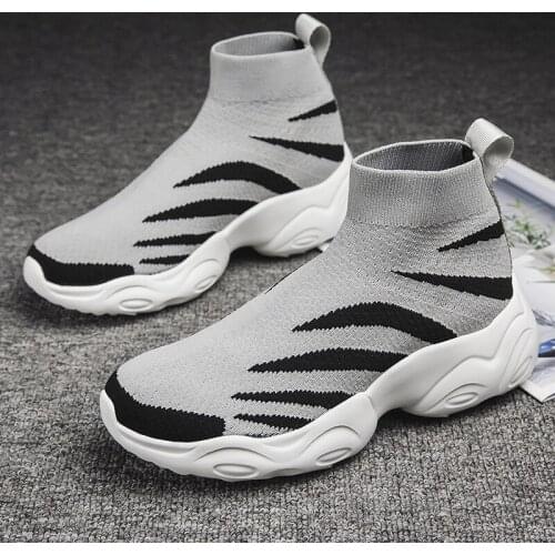 Mens shoes autumn and winter lovers trend dad shoes casual single shoes high top cotton shoes