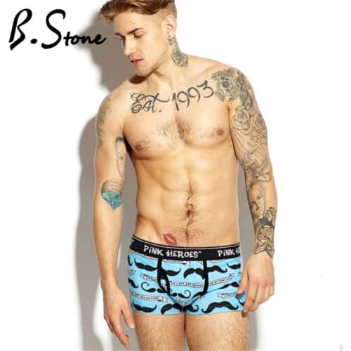 4 Pieces/bag Underwear Men Boxer Cartoon Figure Printing Cotton Men Underwear High Quality Brand Men Underwear Shorts 1264