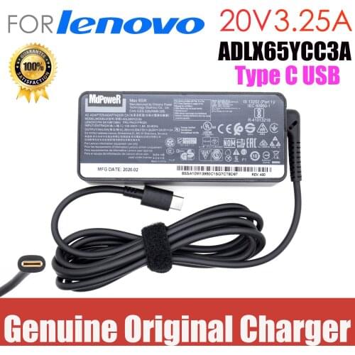 Original 65W TYPE AC Adapter Laptop Charger for Lenovo ThinkPad New X1 Yoga/Carbon X13 T14 A285 Yoga5/6 X1 carbon 2017/2018/2019