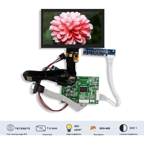 Original BOE GT070WVM-N10 Resolution 800×480 Touch Screen With Board Parallel RGB 50 Pins FPC 500 Nits