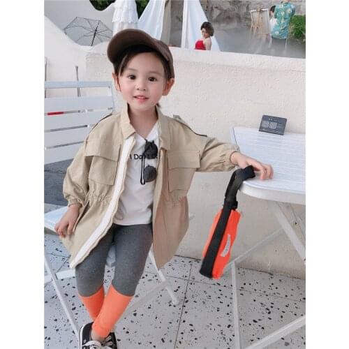 2-8 Years Toddlers Trench Coat Korean Casual Loose Kids Trench Coat Unisex Autumn New Style Outerwear for Girls Boys