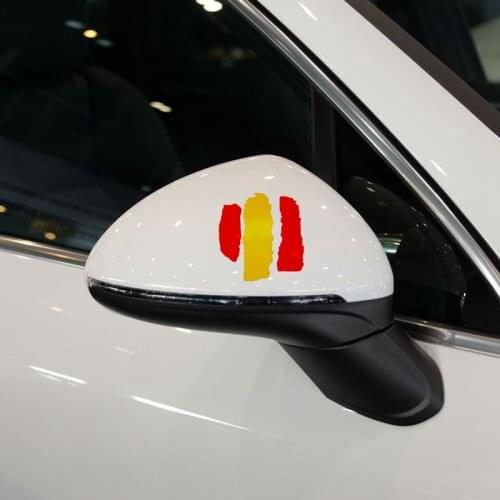 Fit 1PC Car Sticker Spain Flag Car Reflective Sticker Waterproof Car Window Sticker Body Decor Sticker Bumper