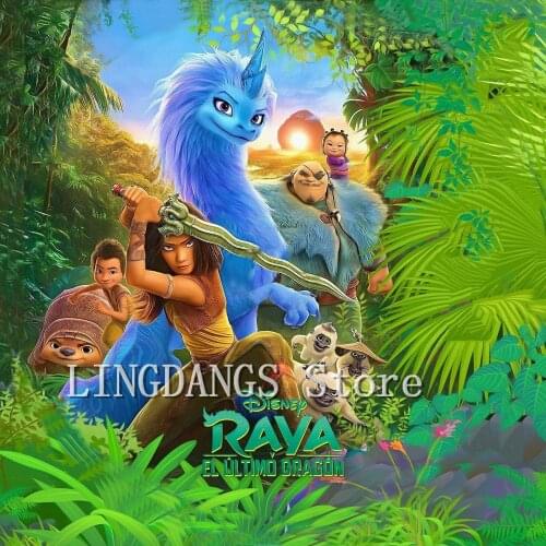 Disney Poster 5d Diy Diamond Painting Raya And The Last Dragon Cartoon Movie Diamond Mosaic Embroidery Cross Stitch Home Decor