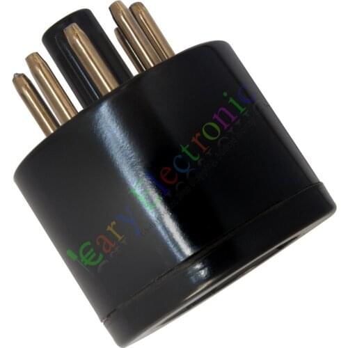 Wholesale and retail 50pc Gold Bakelite Vacuum Tube Socket 8Pin to 4pin 5Z3 80 6A3 to 5U4G GZ37 audio free shipping