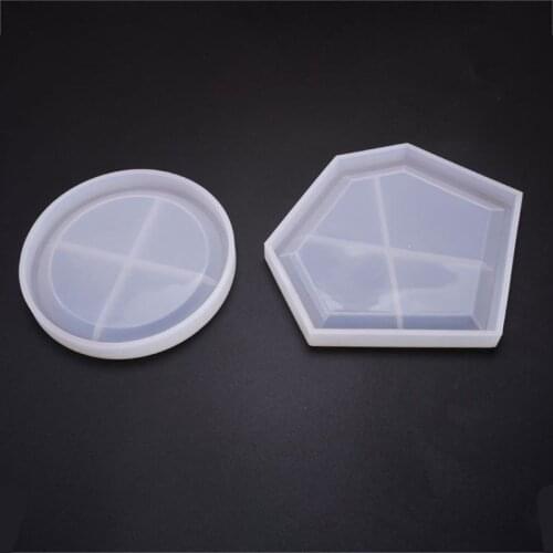 Crystal Epoxy Resin Mold Coaster Casting Silicone Mould Handmade DIY Crafts Decorations Making Tool W0YA