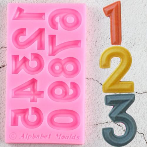 Sugarcraft Numbers Silicone Molds DIY Cake Baking Cupcake Topper Fondant Mold Cake Decorating Tools Candy Clay Chocolate Moulds