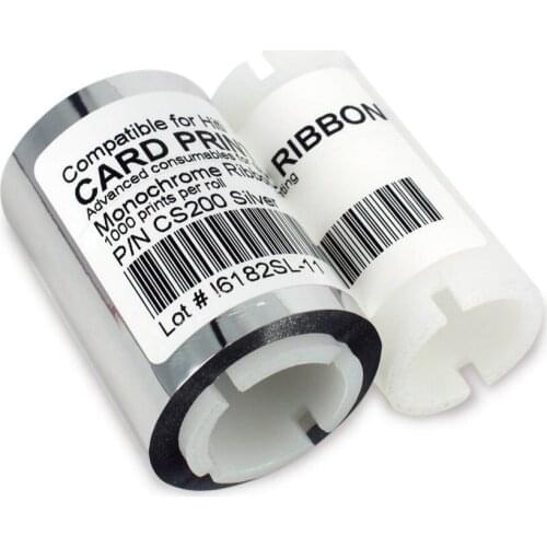 Compatible Hiti Metallic Silver Printing Ribbon 1000prints use in CS200 CS220e CS200e Card Printer without chip in ribbon