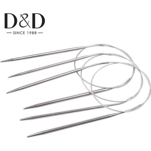 1/5pcs Stainless Steel Circular Knitting Needles 80cm Crochet Needles for Knitting Crochet Weaving Pins Knitting Tools 2-4mm