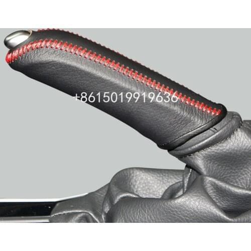 Hand sewn leather handbrake cover hand brake cover for Peugeot 307 308 408 508