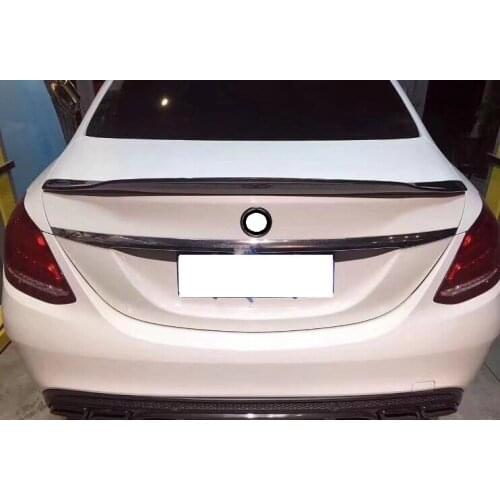 Osmrk PSM style carbon fibre tail wing rear spoiler lip for Mercedes-Benz C class W205