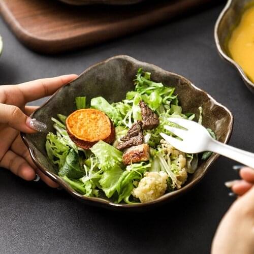 Japanese style tableware restaurant bowl and dish household creative bowl and plate combination ceramic tableware dinner plates