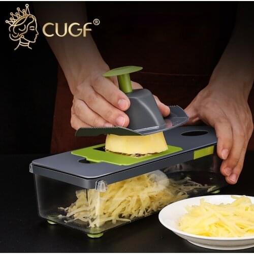 Multifunctional Vegetable Cutter Shredders Slicer With Basket Fruit Potato Chopper Carrot Grater Slicer Mandoline For Kitchen