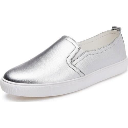 Women Causal Shoes Sneakers Flats Loafers Artificial Leather Shoes Woman Spring Autumn Slip On Footwear zapatillas mujer WSH4038