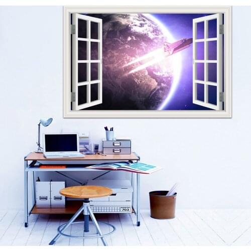 Waterproof vinyl Satellites wall stickers PVC wall decal vinyl wallpaper wall art for living room kitchen home decor