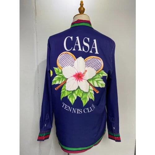 W1619 Fashion Mens Shirts 2021 Runway Luxury famous Brand European Design party style Mens Clothing