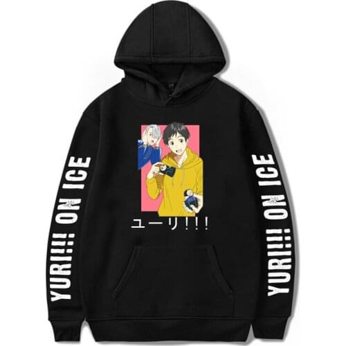 Yuri! On Ice Anime Hoodies Manga Men/Women Fashion Printed Hooded Unisex Tops Sweatshirt Streetshirt Pullover Harajuku Clothing
