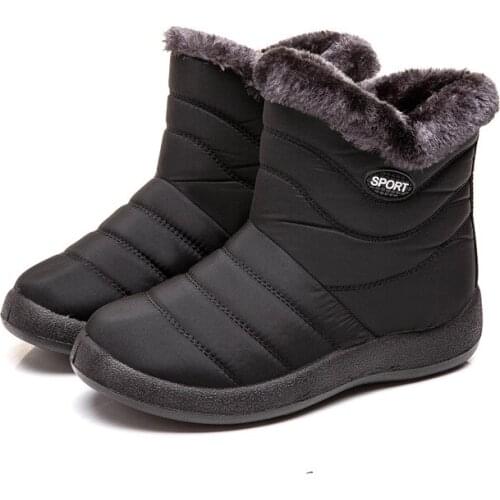 2020 Women Snow Boots Woman Winter Warm Waterproof Ankle Boots Female Platform Shoes Ladies Short Plush Footwear Plus Size 35-43