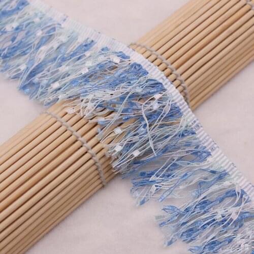 1.8m(2 Yards) Polyester Fringe Tassel Lace Trim Ribbon Fabric Sewing Home Textile Decoration Bag Hat Collar Accessories 45mm