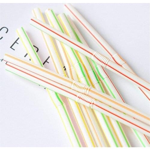 100pcs Colored Elbow Drinking Disposable Straws Mixed Colors For Pearl Bubble Milk Tea Smoothie Party Plastic Bar Accessories 3
