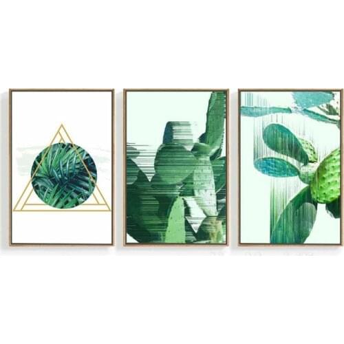3 Canvas Wall Art Living Room Bedroom Green Prints Of Home Decoration