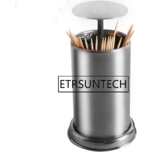 50pcs Automatic Stainless Steel Toothpick Holders Hotel Restaurant Cotton Swab Box Storage Containers Table Decoration