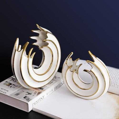 Home Decoration Accessories Nordic Creative Round Ceramic Vase Ornaments Living Room Desktop Flower Arrangement Dried Flower