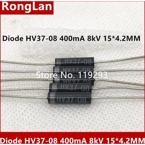 [BELLA] high voltage high voltage diode HV37-08 high-voltage silicon stack 400mA 8kV 15X4.2MM --50pcs/lot