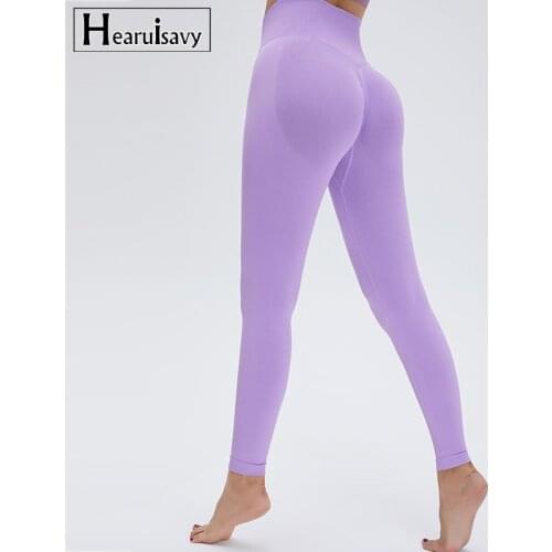 High Waist Seamless High Elasticity Yoga Leggings Womens Gym Exercise Running Hip Pants Breathable Sweat-Absorbent Tights