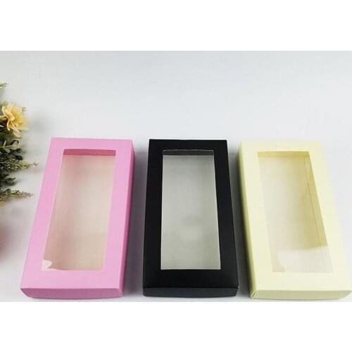 6pcs DIY Paper Gift Box With Window Muffin Cake Packaging Box Cookies Cake Homemade Display Box Christmas Wedding Home Party