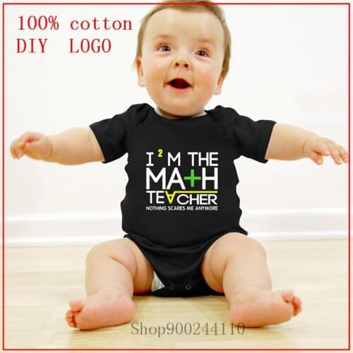 Newborn Baby Bodysuits Math Teacher Baby Boy Girl Clothing Cute Summer Short Sleeve Toddler Costume Unisex Baby Cottons Clothes
