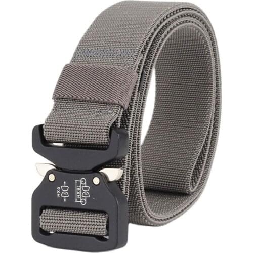 Good Male Tactical military Canvas young students nylon elastic Belt Outdoor Tactical knitted Belt Army ceinture homme 16