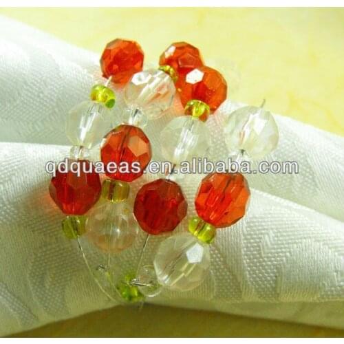 Napkin rings beaded material