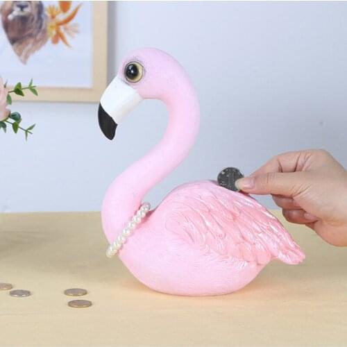 PIGGY BANK RESIN SEAGULL FLAMINGO HOME DECORATION CRAFT ORNAMENTS MONEY BOX PIGGY BANK CASH BOX COIN BANK MONEYBOX COIN BOX