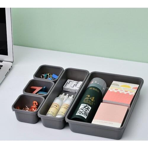 8pcs/set Separate Home Storage Box Waterproof Sundries Storage Cosmetic Underware Organizer Desk Box Organizer Office Stationery