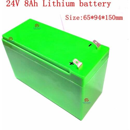 Brand 24v 8ah Lithium Li-ion Battery 8000mah for E Bike Scooter Wheelchair 24v 250w 350w Motor Power Batteries + 2A Charger