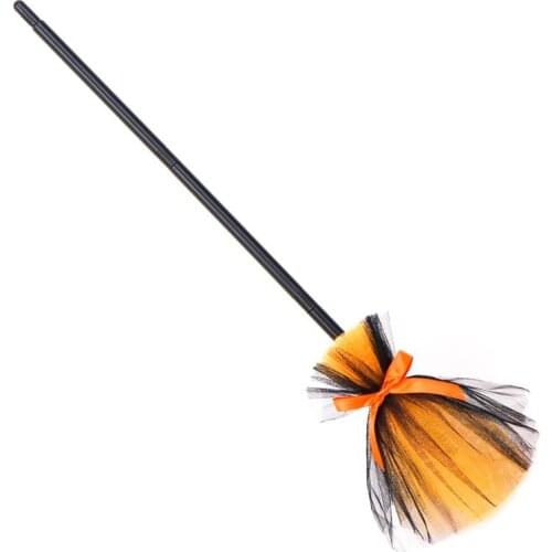 Witch Broom Halloween Party Broom Halloween Prop Supplies Witch Broom Ornament Costume Performance Prop Ball Show Prop