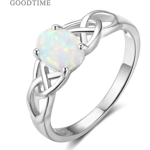 Fashion Opal Ring For Women 925 Sterling Silver Woven Shape Zirconia Anniversary Jewelry Ring For Bridal Wedding Party Dress Up