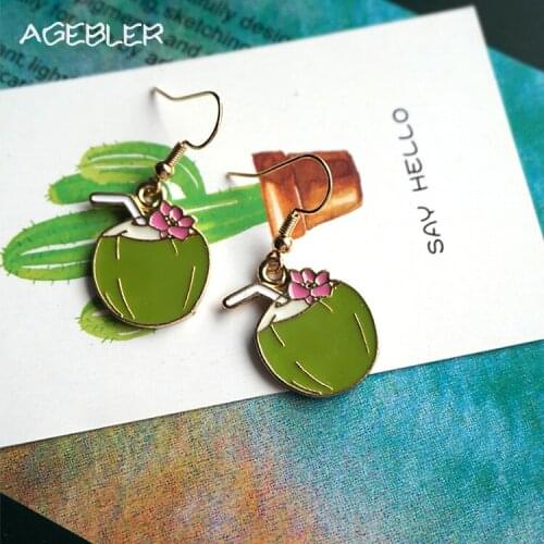Fashion Design Women Drop Earrings Cute Coconut Pattern Dangle Earring for Girl Gift Original Accessories Female Jewelry