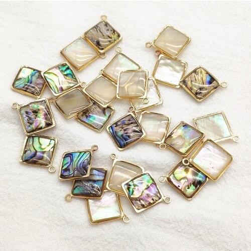 New arrival! 19x16mm 50pcs Built-in Real Shell Round Charm for Handmade Necklace Earring DIY Parts,Jewelry Findings & Components