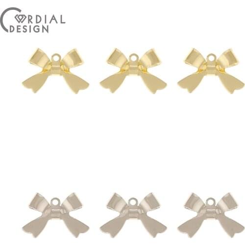 Cordial Design 200Pcs 11*16MM Jewelry Accessories/DIY Earrings Making/Bowknot Shape/Hand Made/Jewelry Findings & Components