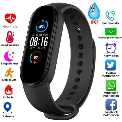 M5 Smart Sport Band Fitness Tracker Pedometer Bluetooth Smartband Bracelet NEW