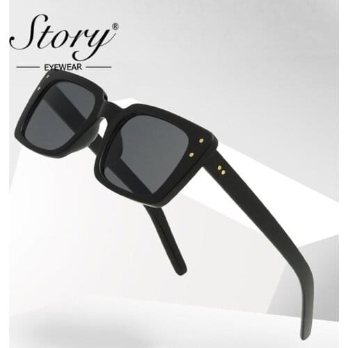 STORY fashion square sunglasses women men 2020 brand designer vintage nail Leopard frame rectangle sun glasses shade S3840