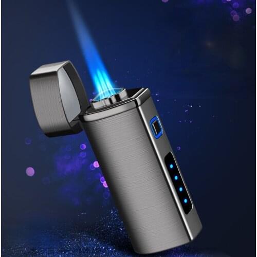 Three Blue Flame Injection Cigar Lighter Polyethylene Fire-one Electronic Sensor Electrically Creative Inflatable Lighters