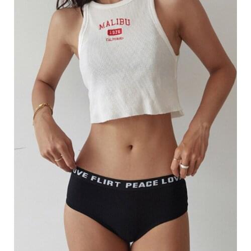 Letter Cotton Sports Girls Underwear Sexy Lingerie Solid Color Comfortable Breathable Womens Seamless Period Panties Plus Size