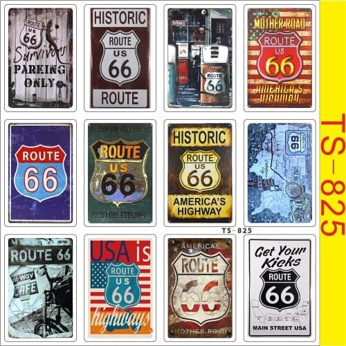 12pcs Route 66 Cartoon Sticker For Laptop Luggage Helmet Guitar Motorcycle Bicycle Travel Luggage PVC Cool Stickers Kids Toys
